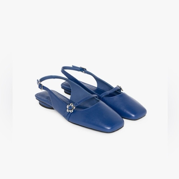 Lisa Says Gah Lisa Veronica Slingback Flats in Cobalt Size 10 - Picture 2 of 7